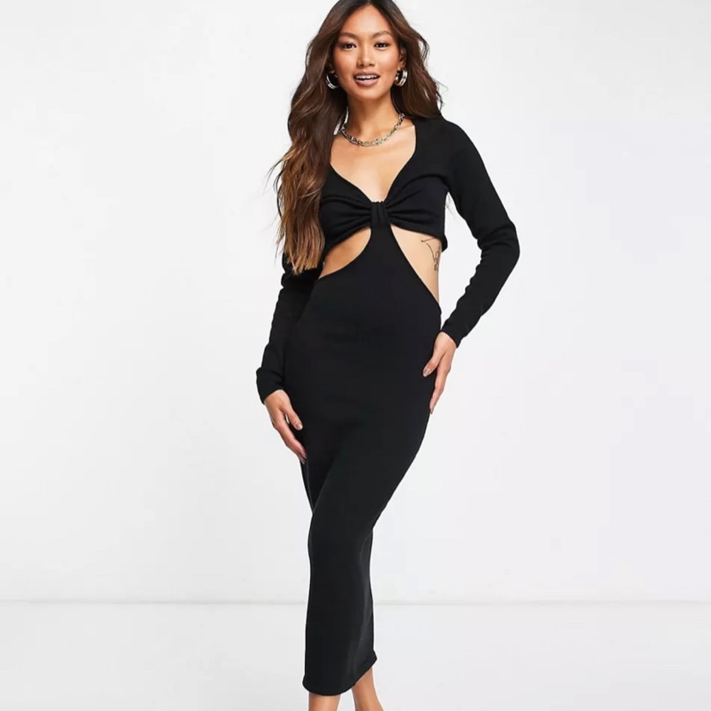 Black midi cutout, brand new dress